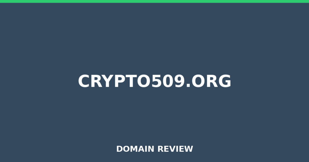 CRYPTO509.ORG review 2026 - Domain review placeholder image for crypto509.org