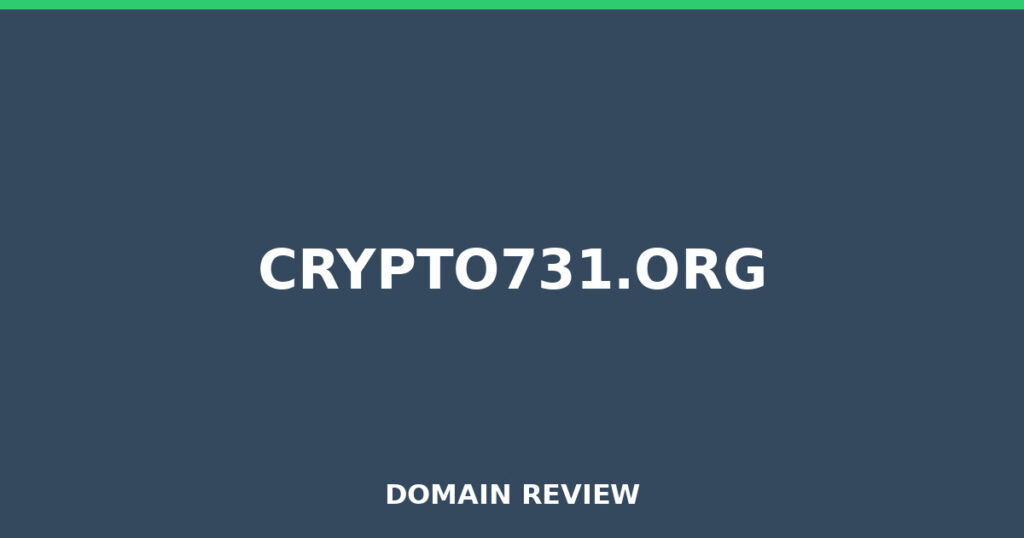 CRYPTO731.ORG review 2026 - Domain review placeholder image for crypto731.org