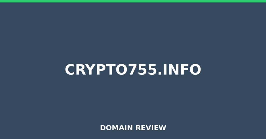 CRYPTO755.INFO review 2026 - Domain review placeholder image for crypto755.info