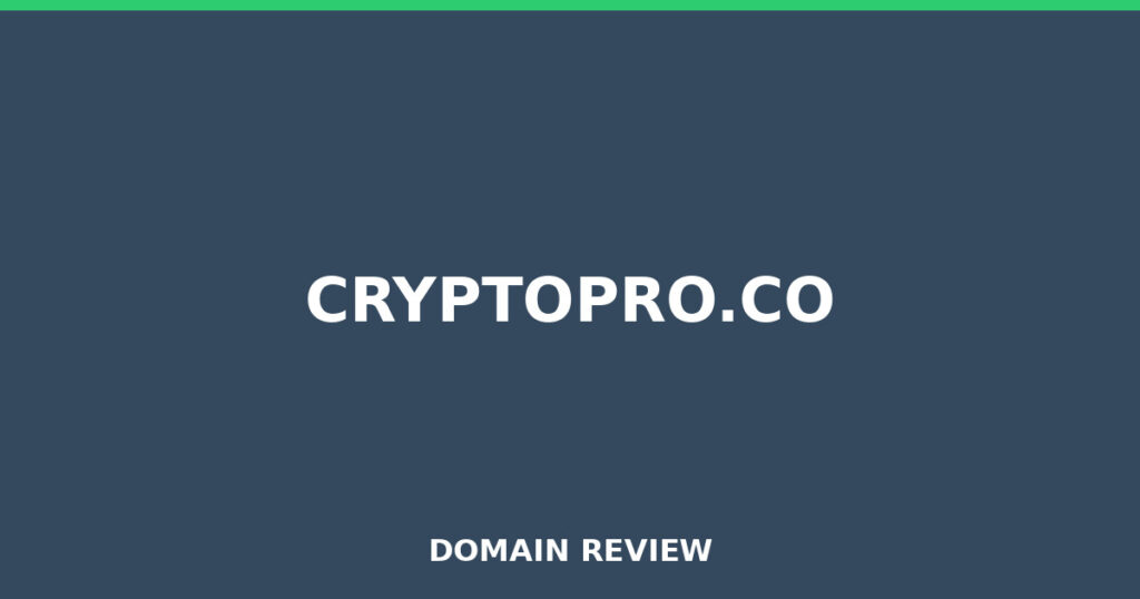 CRYPTOPRO.CO review 2026 - Domain review placeholder image for cryptopro.co