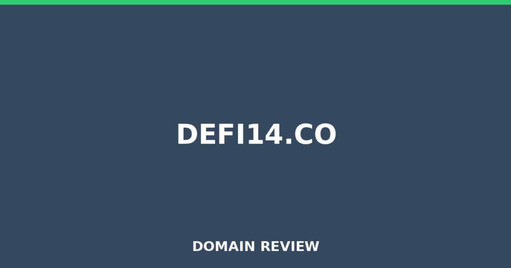 DEFI14.CO review 2026 - Domain review placeholder image for defi14.co