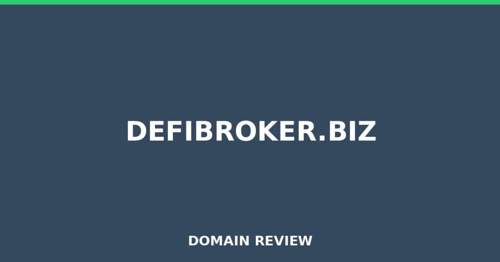 DEFIBROKER.BIZ review 2026 - Domain review placeholder image for defibroker.biz