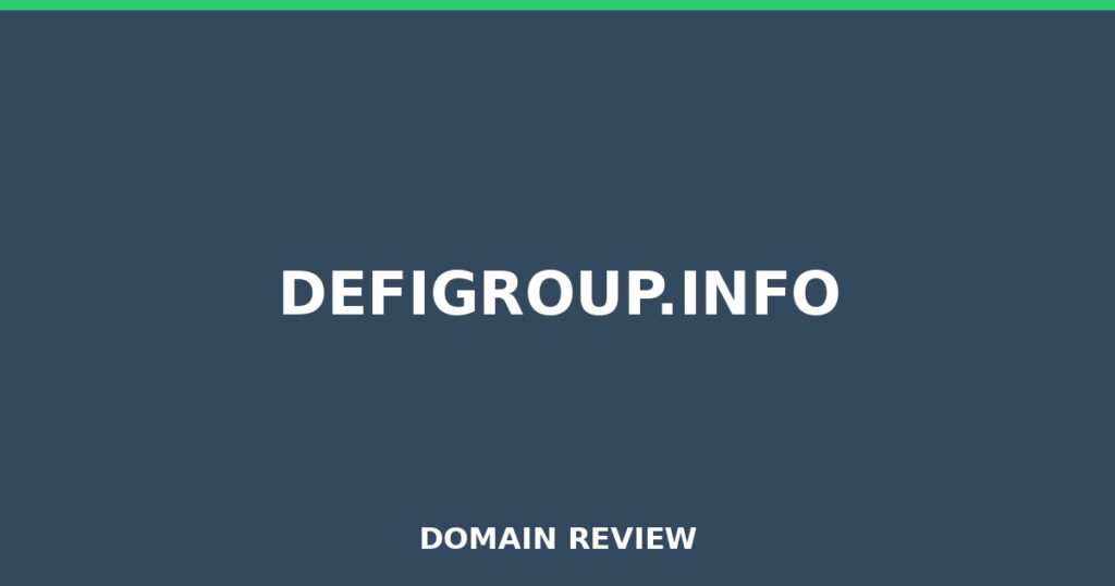 DEFIGROUP.INFO review 2026 - Domain review placeholder image for defigroup.info
