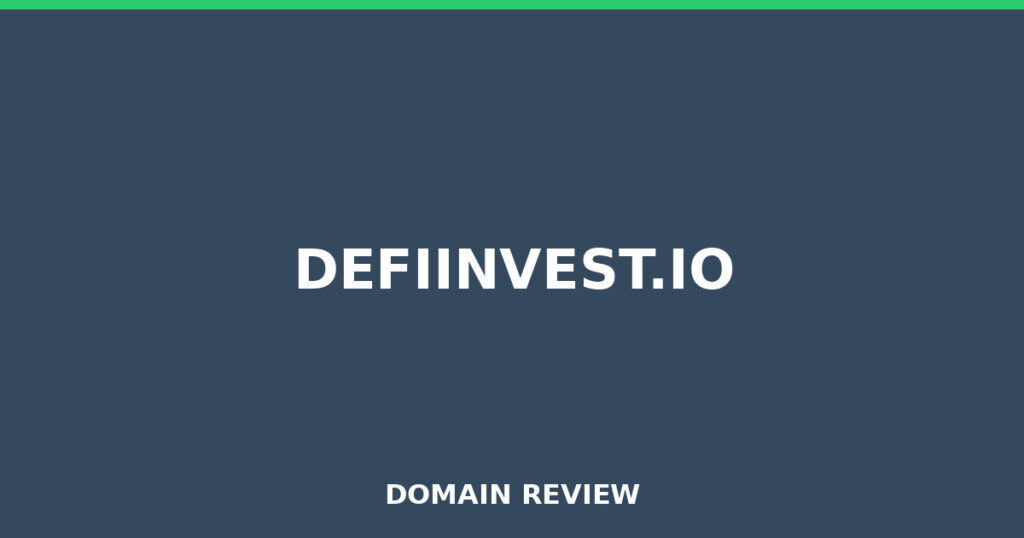 DEFIINVEST.IO review 2026 - Domain review placeholder image for defiinvest.io