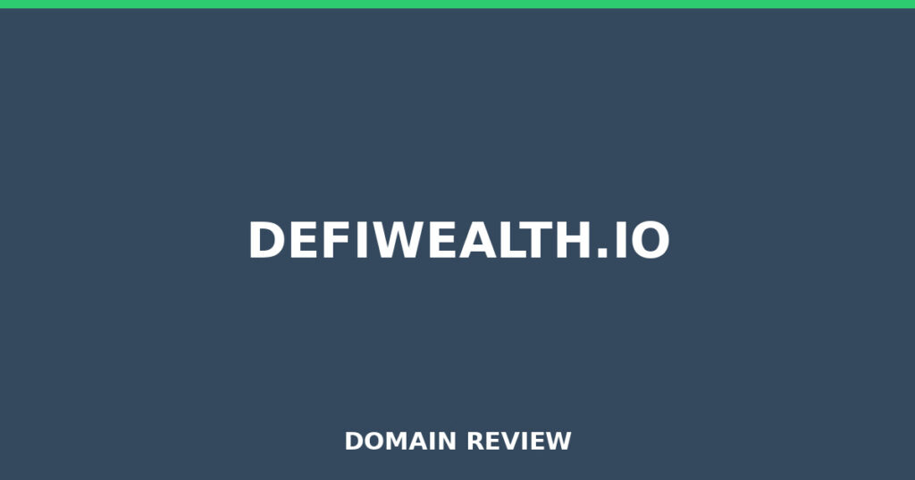 DEFIWEALTH.IO review 2026 - Domain review placeholder image for defiwealth.io