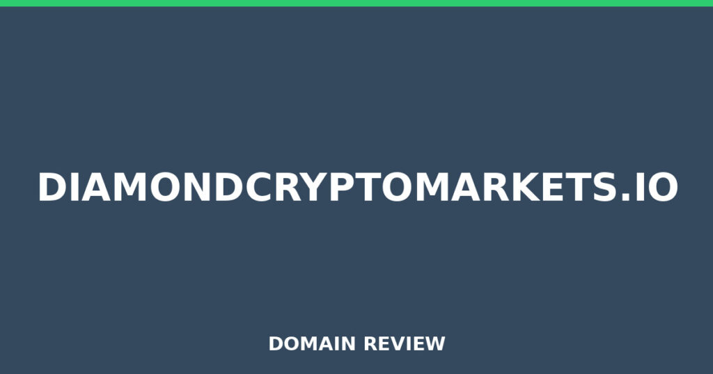 DIAMONDCRYPTOMARKETS.IO review 2026 - Domain review placeholder image for diamondcryptomarkets.io