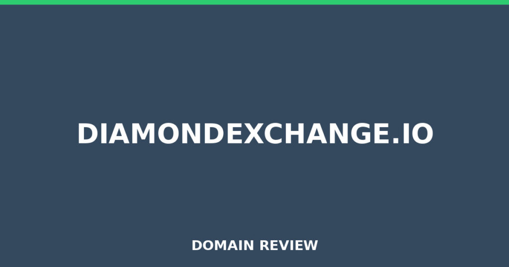 DIAMONDEXCHANGE.IO review 2026 - Domain review placeholder image for diamondexchange.io