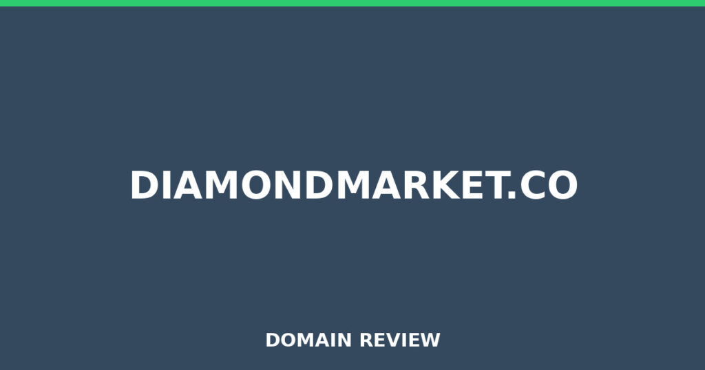 DIAMONDMARKET.CO review 2026 - Domain review placeholder image for diamondmarket.co