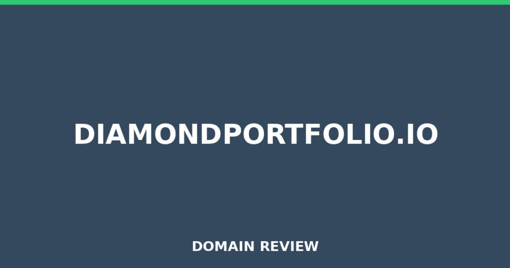 DIAMONDPORTFOLIO.IO review 2026 - Domain review placeholder image for diamondportfolio.io