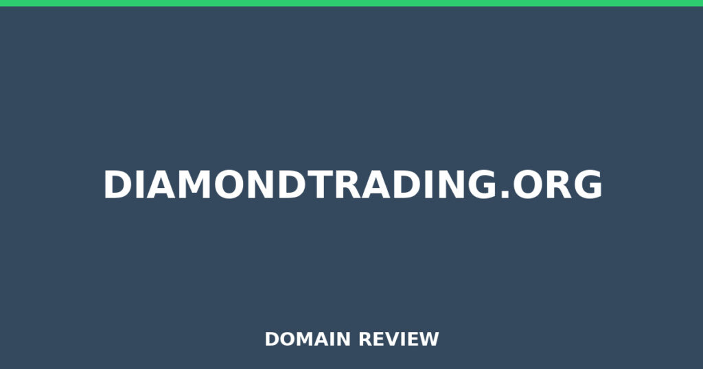 DIAMONDTRADING.ORG review 2026 - Domain review placeholder image for diamondtrading.org