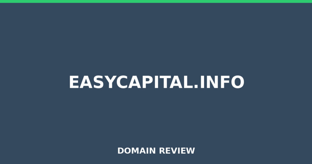 EASYCAPITAL.INFO review 2026 - Domain review placeholder image for easycapital.info
