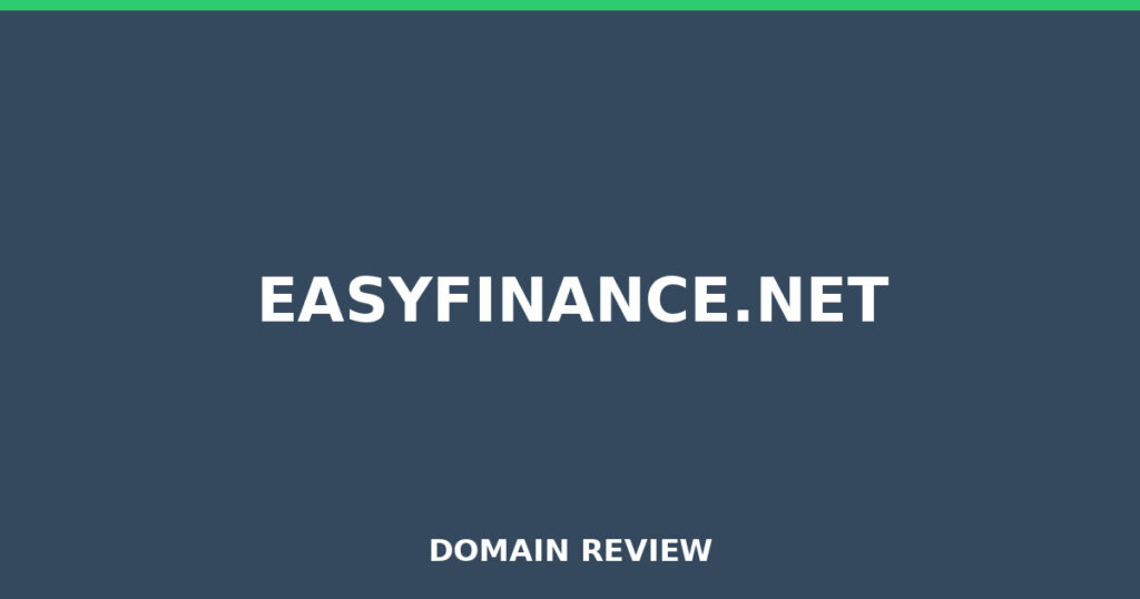 EASYFINANCE.NET review 2026 - Domain review placeholder image for easyfinance.net