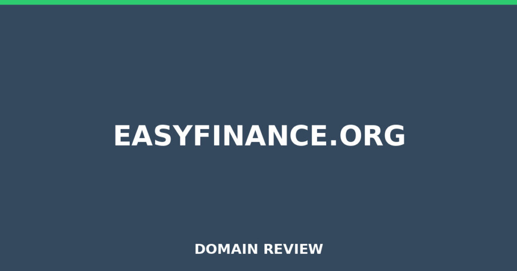 EASYFINANCE.ORG review 2026 - Domain review placeholder image for easyfinance.org