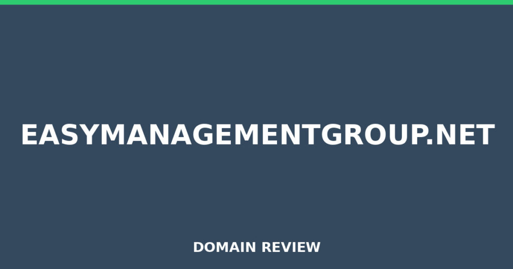 EASYMANAGEMENTGROUP.NET review 2026 - Domain review placeholder image for easymanagementgroup.net
