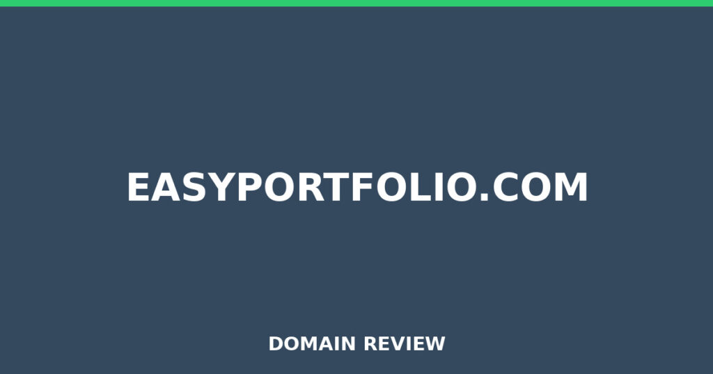 EASYPORTFOLIO.COM review 2026 - Domain review placeholder image for easyportfolio.com