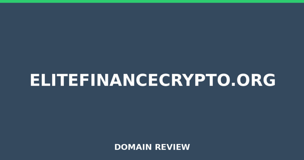 ELITEFINANCECRYPTO.ORG review 2026 - Domain review placeholder image for elitefinancecrypto.org