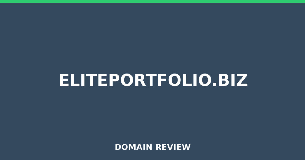 ELITEPORTFOLIO.BIZ review 2026 - Domain review placeholder image for eliteportfolio.biz