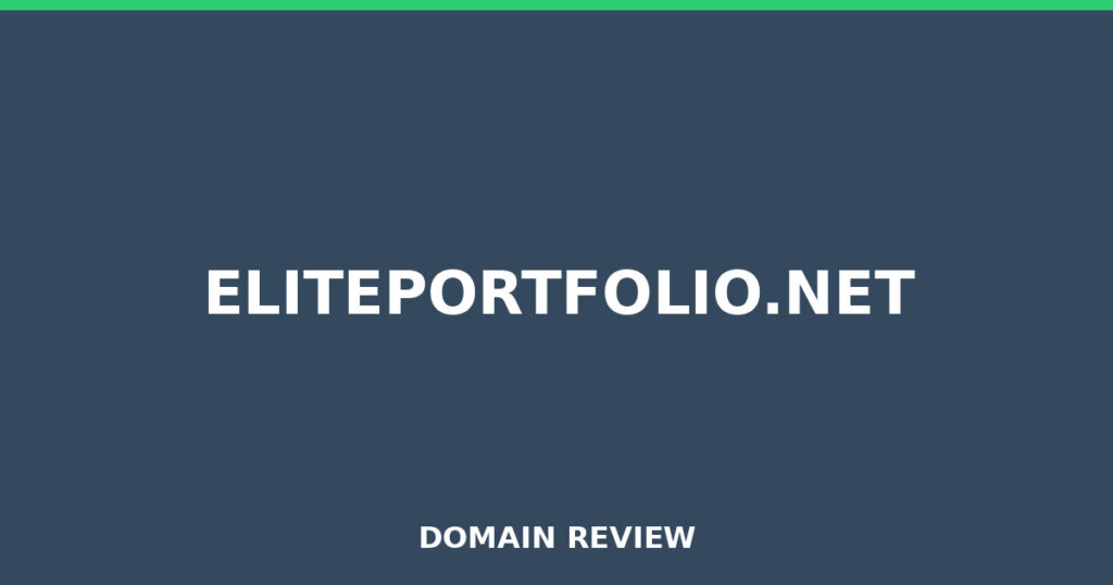 ELITEPORTFOLIO.NET review 2026 - Domain review placeholder image for eliteportfolio.net