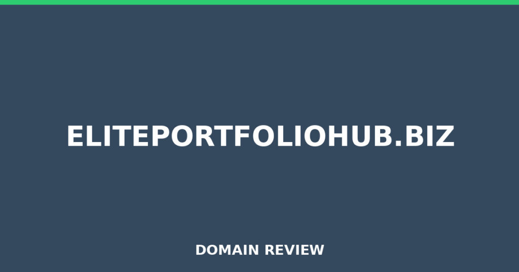 ELITEPORTFOLIOHUB.BIZ review 2026 - Domain review placeholder image for eliteportfoliohub.biz