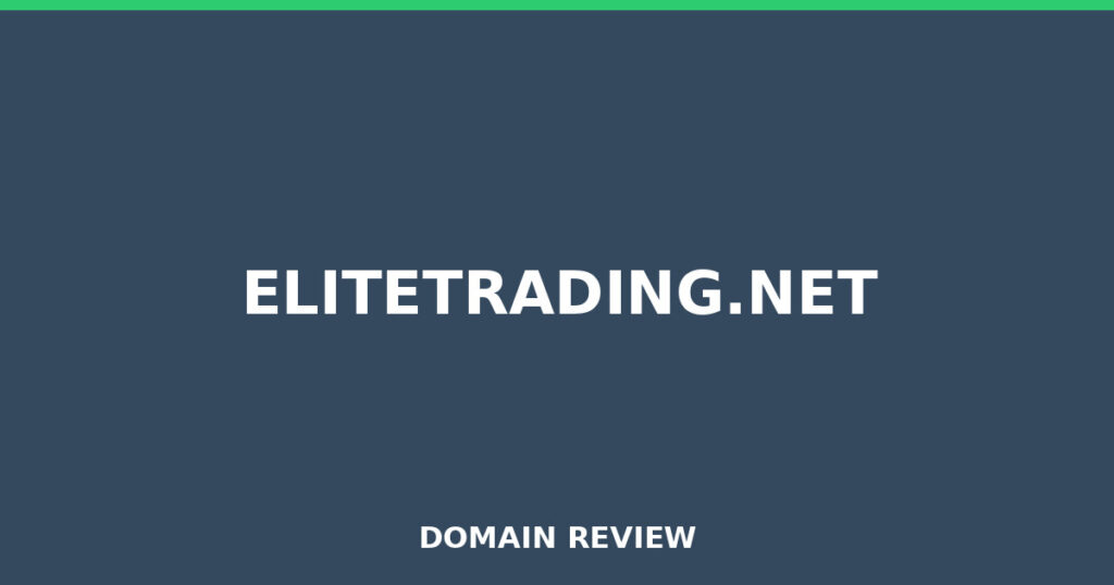 ELITETRADING.NET review 2026 - Domain review placeholder image for elitetrading.net