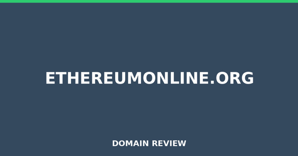 ETHEREUMONLINE.ORG review 2026 - Domain review placeholder image for ethereumonline.org