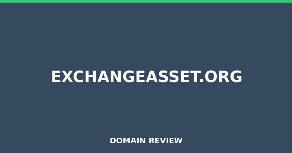 EXCHANGEASSET.ORG review 2026 - Domain review placeholder image for exchangeasset.org