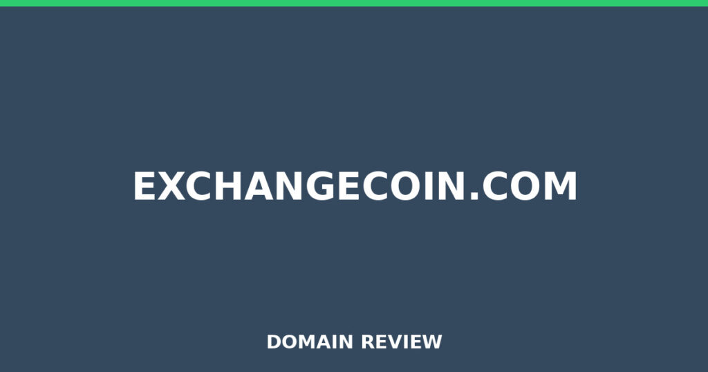 EXCHANGECOIN.COM review 2026 - Domain review placeholder image for exchangecoin.com