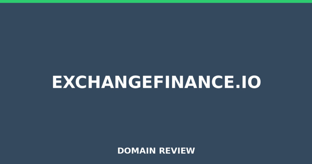 EXCHANGEFINANCE.IO review 2026 - Domain review placeholder image for exchangefinance.io