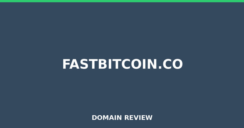 FASTBITCOIN.CO-Rezension 2026 – Platzhalterbild für die Domain-Rezension für fastbitcoin.co