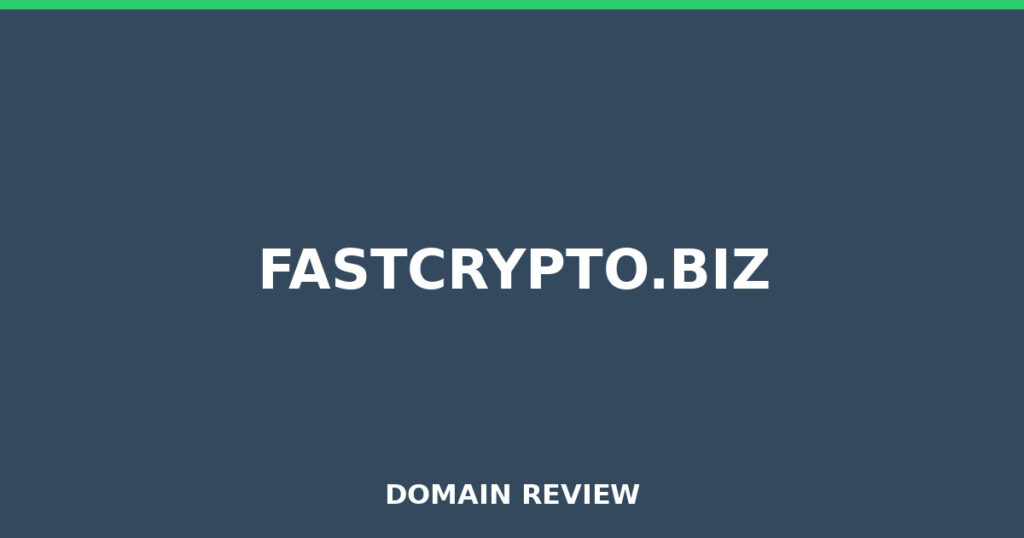 FASTCRYPTO.BIZ review 2026 - Domain review placeholder image for fastcrypto.biz