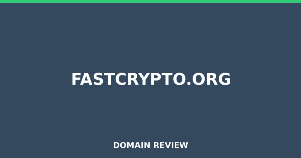 FASTCRYPTO.ORG review 2026 - Domain review placeholder image for fastcrypto.org