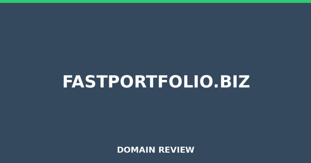 FASTPORTFOLIO.BIZ review 2026 - Domain review placeholder image for fastportfolio.biz