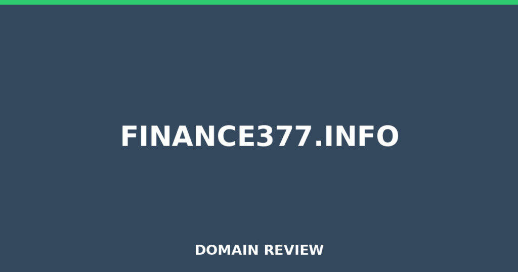 FINANCE377.INFO review 2026 - Domain review placeholder image for finance377.info