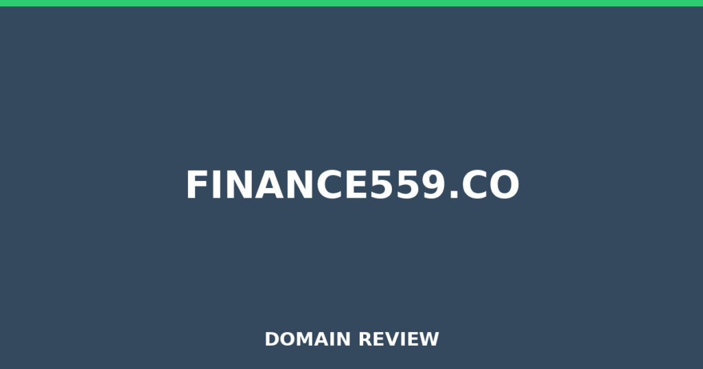 FINANCE559.CO review 2026 - Domain review placeholder image for finance559.co