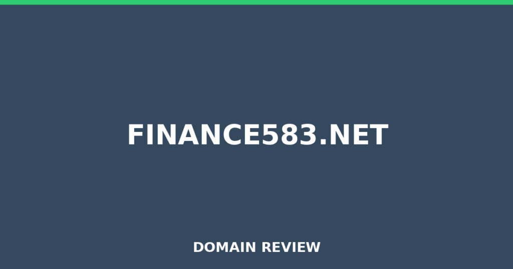 FINANCE583.NET review 2026 - Domain review placeholder image for finance583.net