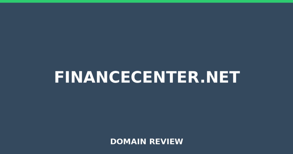 FINANCECENTER.NET review 2026 - Domain review placeholder image for financecenter.net