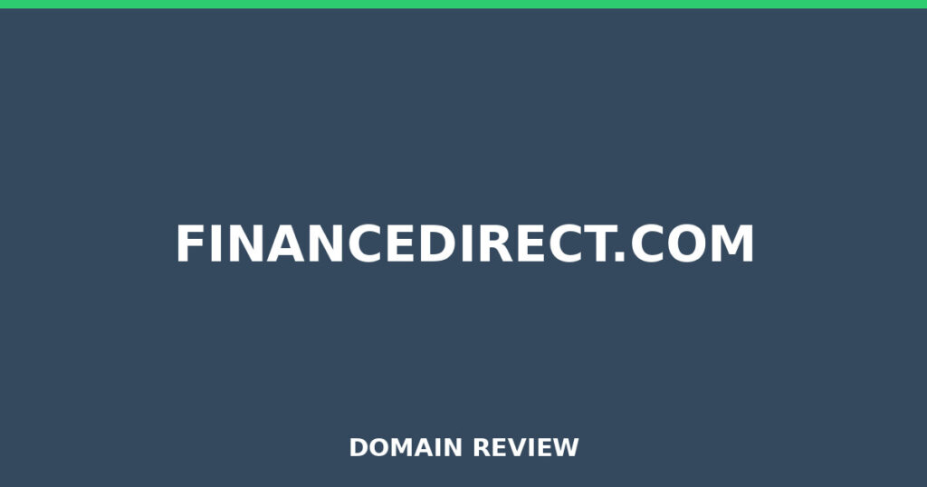 FINANCEDIRECT.COM review 2026 - Domain review placeholder image for financedirect.com