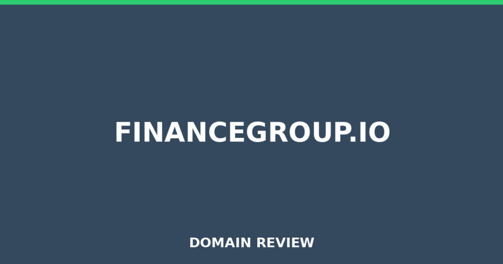 FINANCEGROUP.IO review 2026 - Domain review placeholder image for financegroup.io