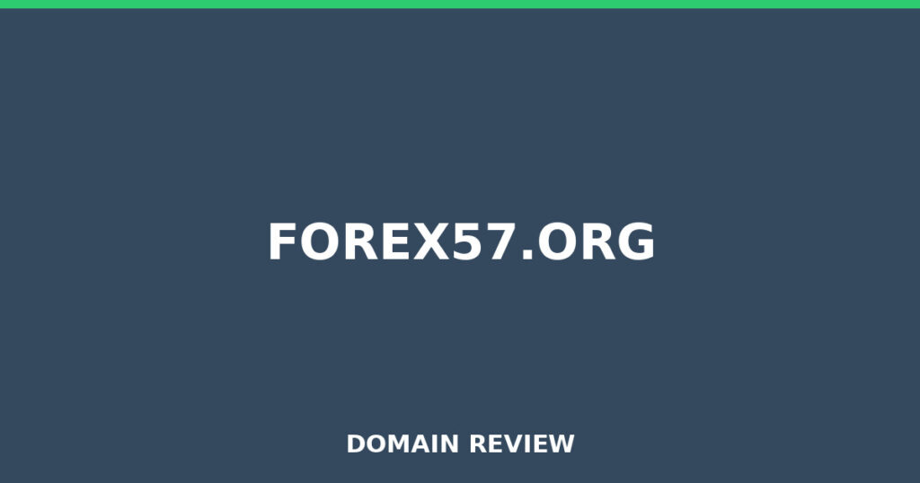 FOREX57.ORG review 2026 - Domain review placeholder image for forex57.org