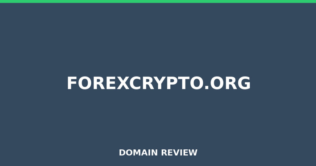 FOREXCRYPTO.ORG review 2026 - Domain review placeholder image for forexcrypto.org