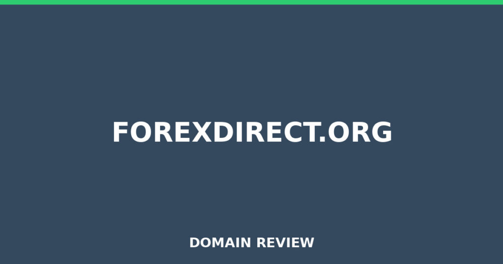 FOREXDIRECT.ORG review 2026 - Domain review placeholder image for forexdirect.org