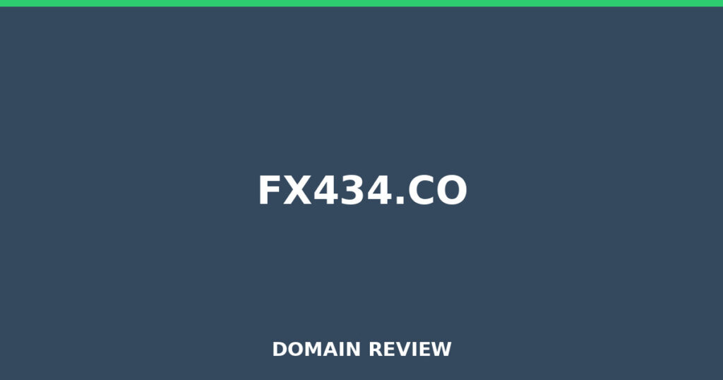FX434.CO review 2026 - Domain review placeholder image for fx434.co