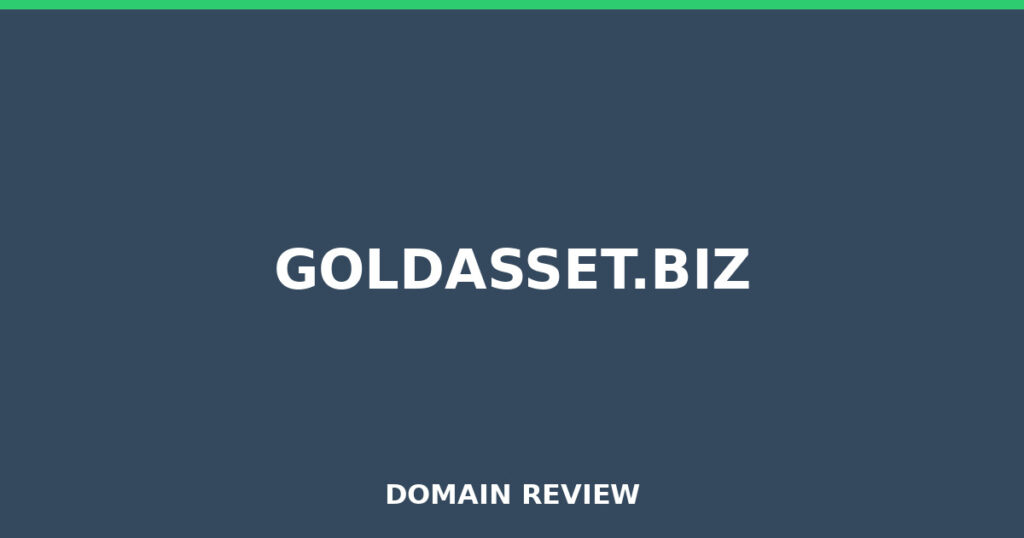 GOLDASSET.BIZ review 2026 - Domain review placeholder image for goldasset.biz