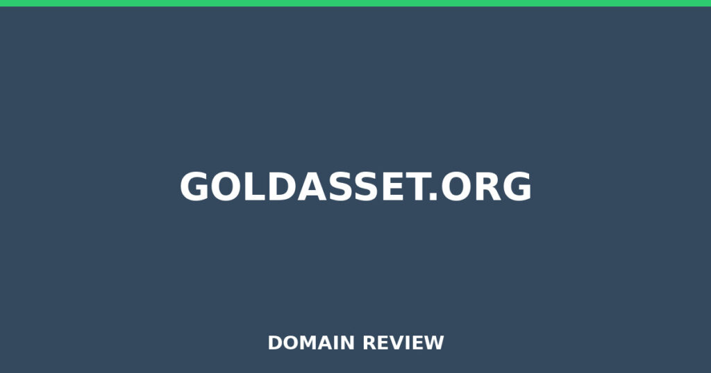 GOLDASSET.ORG review 2026 - Domain review placeholder image for goldasset.org