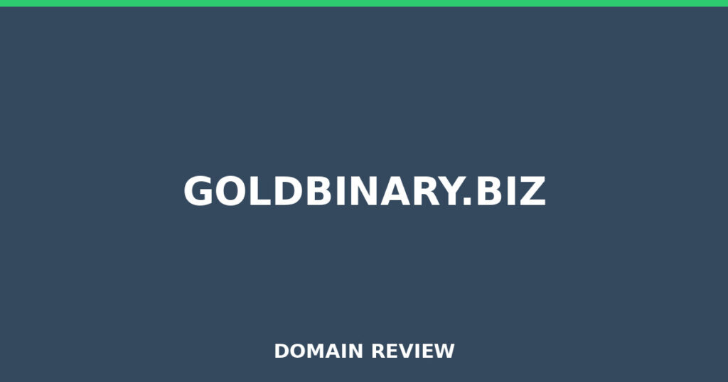 GOLDBINARY.BIZ review 2026 - Domain review placeholder image for goldbinary.biz