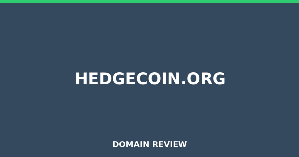 HEDGECOIN.ORG review 2026 - Domain review placeholder image for hedgecoin.org