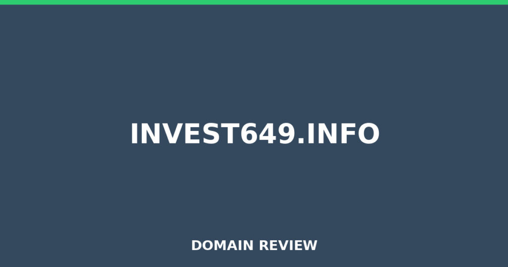 INVEST649.INFO review 2026 - Domain review placeholder image for invest649.info