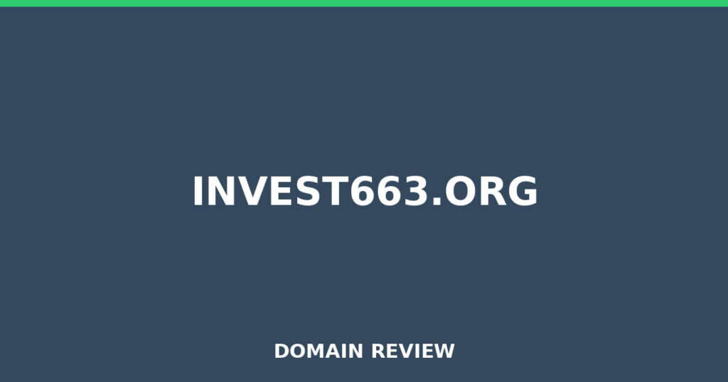 INVEST663.ORG review 2026 - Domain review placeholder image for invest663.org