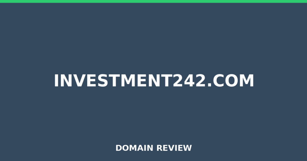 INVESTMENT242.COM review 2026 - Domain review placeholder image for investment242.com