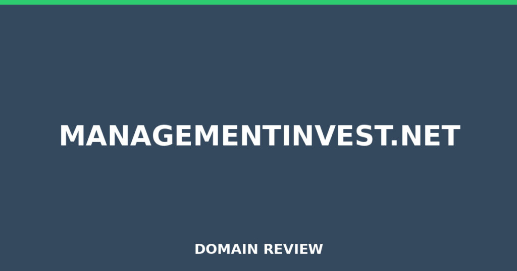 MANAGEMENTINVEST.NET review 2026 - Domain review placeholder image for managementinvest.net
